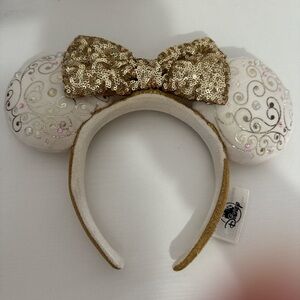 Disney Gold and White Sequin Ears Headband